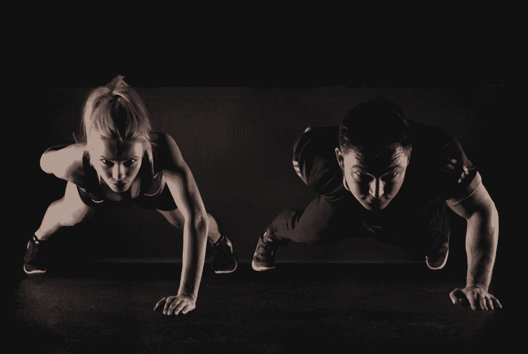 image of athletes at the gym. 