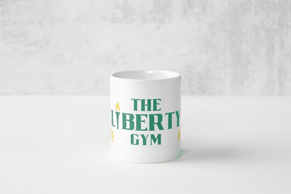 The Liberty Gym coffee mug merch