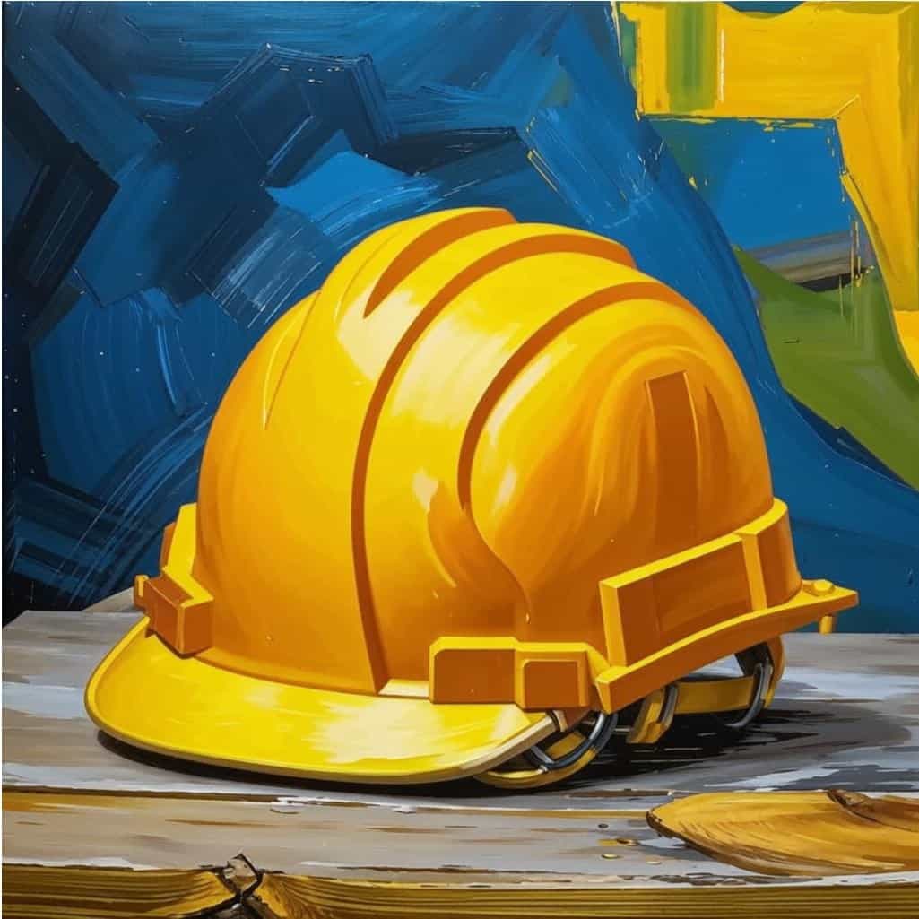 under construction hard hat for liberty gym